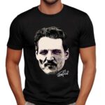Pedro Pascal Portrait Retro Fan Art Signature T Shirt