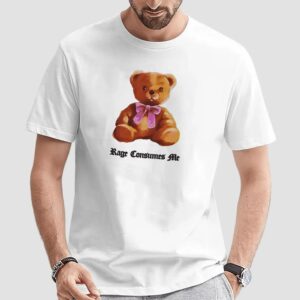 Teddy Bear Rage Puff Print T Shirt