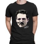 Pedro Pascal Portrait Retro Fan Art Signature T Shirt