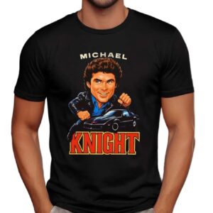Michael Knight Knight Rider Caricature T Shirt