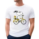 Peanuts Snoopy Woodstock Riding Bike Cute T Shirt