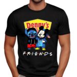 Stitch And Mickey Mouse Denny’s Friends Parody T Shirt