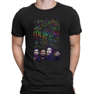 Coldplay Colorful Lyric Collage Chris Martin Concert T Shirt