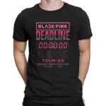 BLACKPINK Deadline Tour 2025 Countdown Gradient Pink Concert Timer Graphic Customized T Shirt