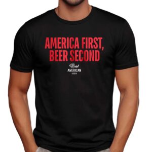 Hulk Hogan Wears America First Beer Second Real American Beer T Shirt