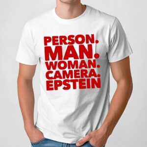 Person Man Woman Camera Epstein T Shirt