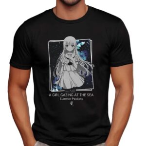 Shiroha Naruse A Girl Gazing At The Sea Summer Pockets Anime T Shirt