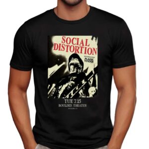 Social Distortion With Plague Vendor Jul 15 2025 In Boulder Theater CO T Shirt