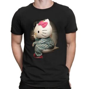 Hello Kitty Smoking In Toilet Meme T Shirt