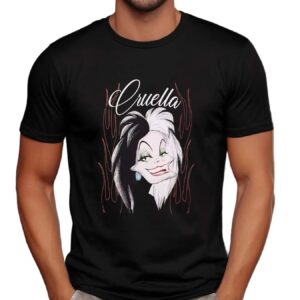 Disney Cruella De Vil Flames T Shirt