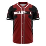 Deadpool Marvel Red Black Superhero Costume Comic Style Baseball Jersey
