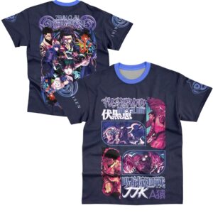 Fushiguro Megumi V2 Jujutsu Kaisen Extra Print - Large Print - Sleeve Print T Shirt