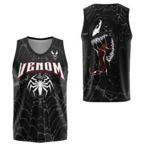 Venom Tank Top Marvel Symbiote Spider Graphic Sleeveless Tahk Top Basketball Jersey