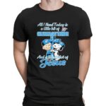 Snoopy And Charlie Brown All I Need Today Is A Little Bit Of Oklahoma City Thunder And A Whole Lot Of Jesus Cross T Shirt