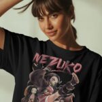 Nezuko Kamado Demon Slayer Anime Dynamic Battle Art T Shirt