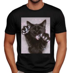 Pink Diamond Cat Sparkle Claws Cute Kitty T Shirt