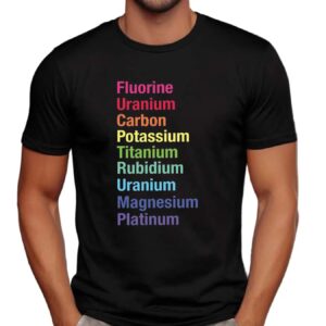Fluorine Uranium Carbon Potassium Titanium Rubidium Uranium Magnesium Platinum T Shirt