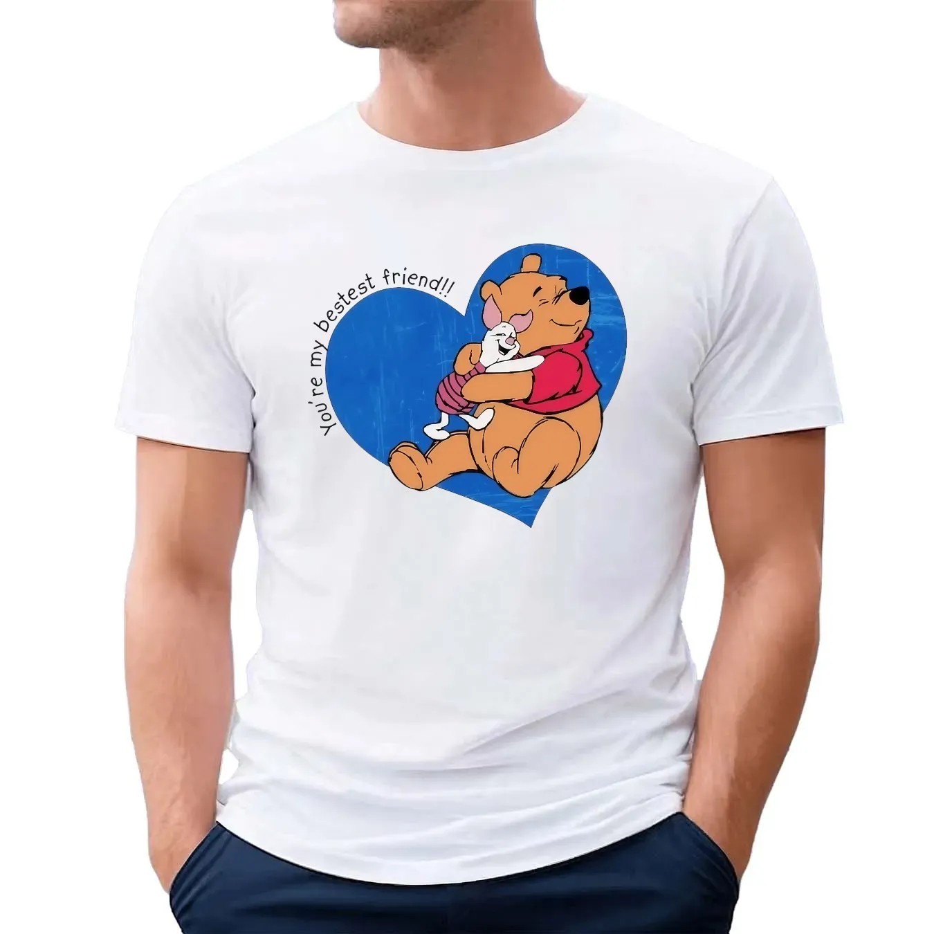 Aaron Judge Wearing Winnie The Pooh Bear And Piglet You're My Bestest Friend Heart T Shirt
