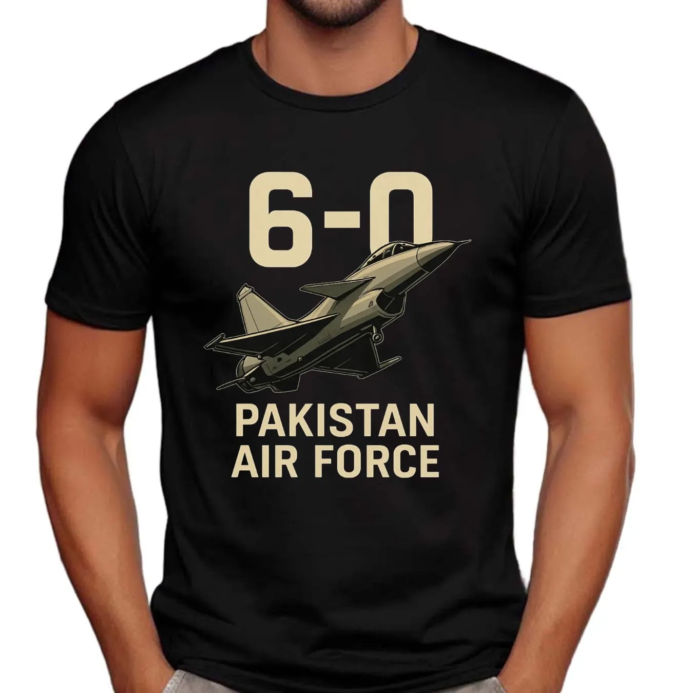 Abdul Qayyum Siddiqui Wearing 6-0 Pakistan Air Force T Shirt
