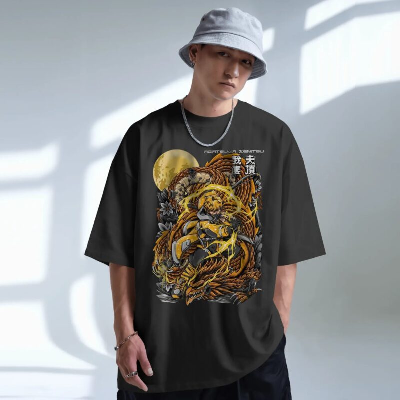 Agatsuma Zenitsu Demon Slayer Under The Moon Anime T Shirt