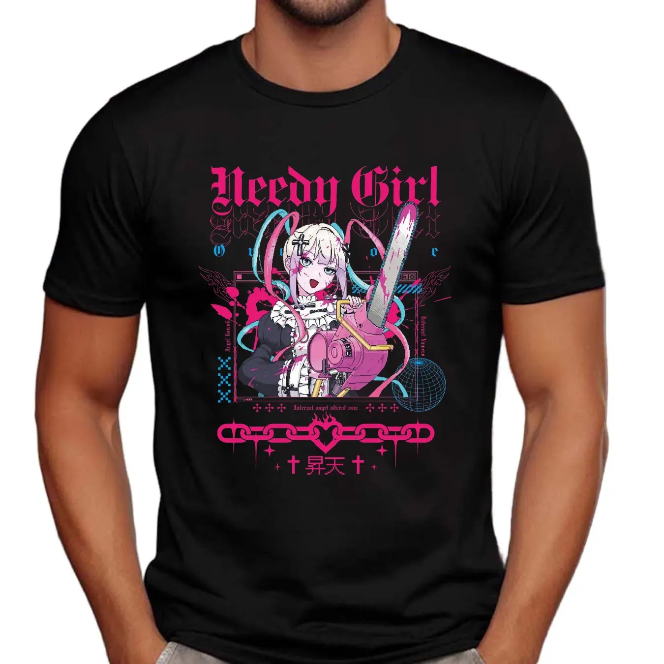 Ame Chainsaw Needy Girl Overdose Internet Angel Advent Now T Shirt