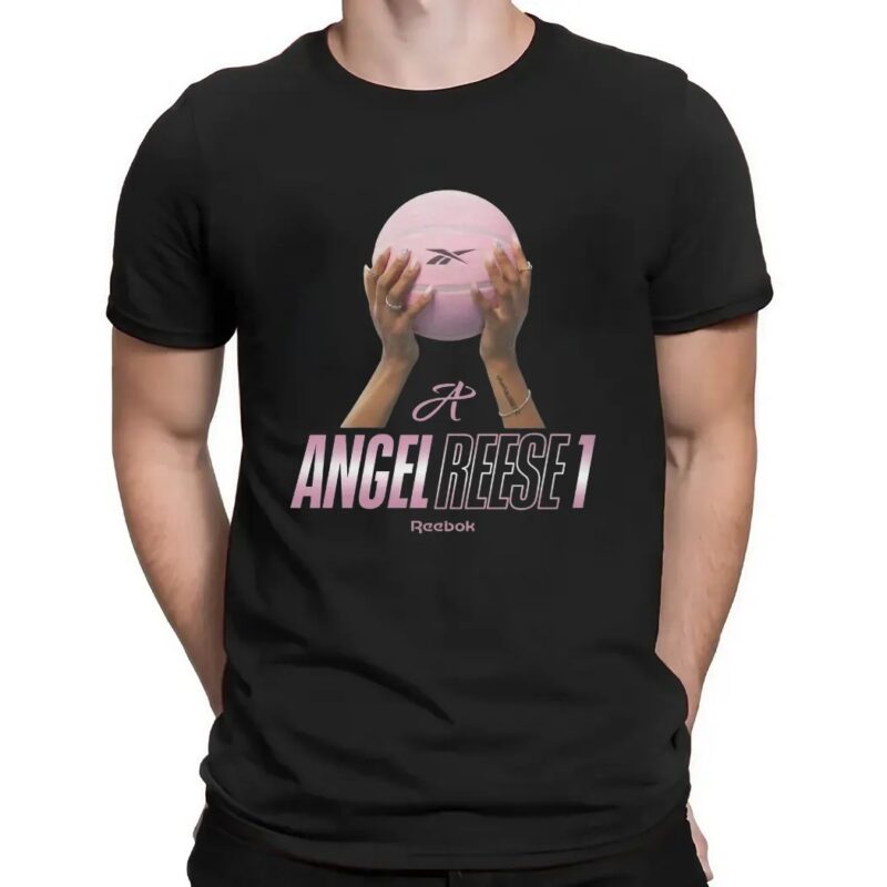 Angel Reese 1 Pink Basketball 2025 WNBA Game T Shirt
