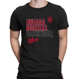 Indiana Basketball 2025 Text Logo Overlay T Shirt