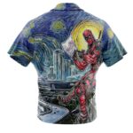 Deadpool Starry Night All Over Print Button Up Hawaiian Shirt