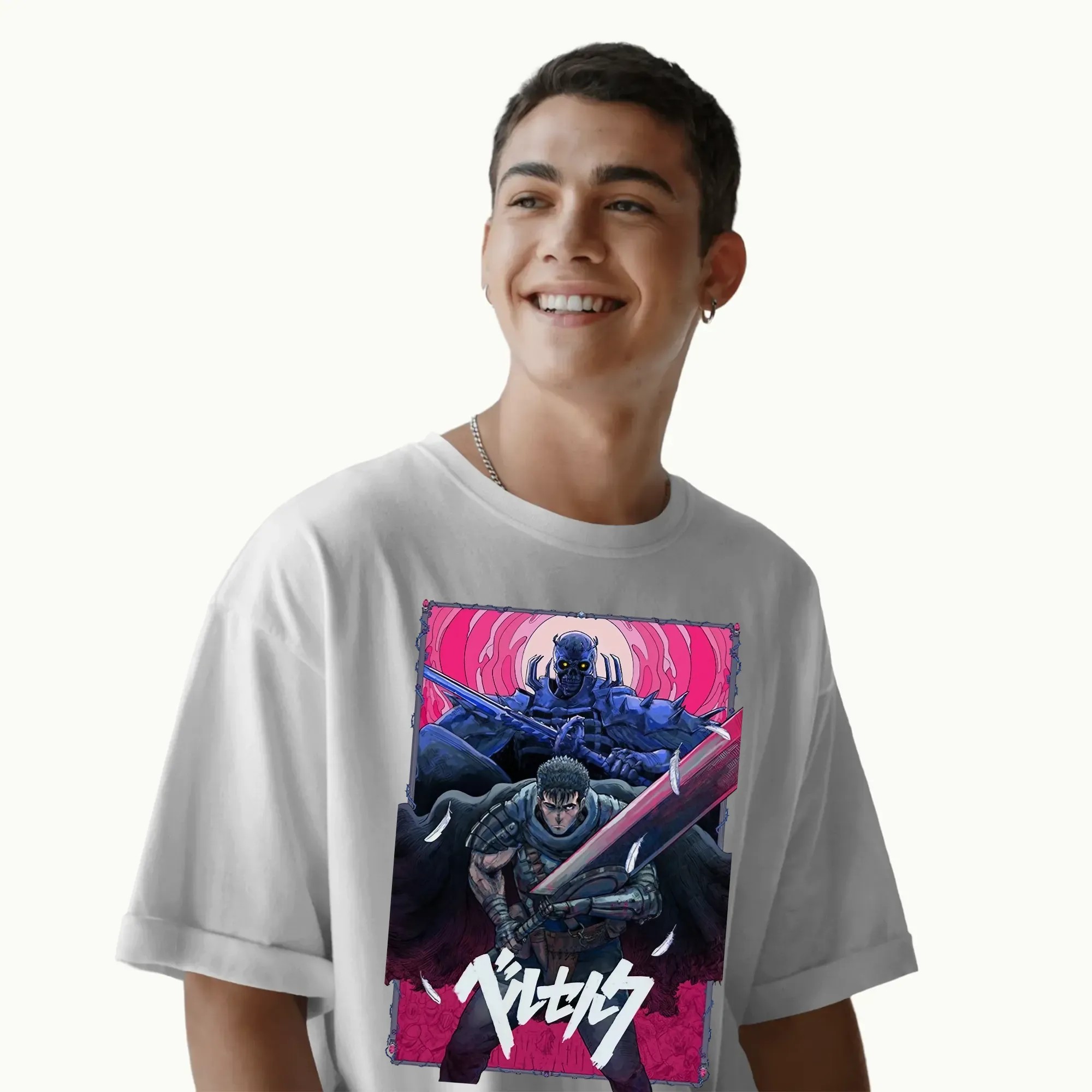 Berserk Anime Guts Sword and Skull Knight Dark Fantasy T Shirt