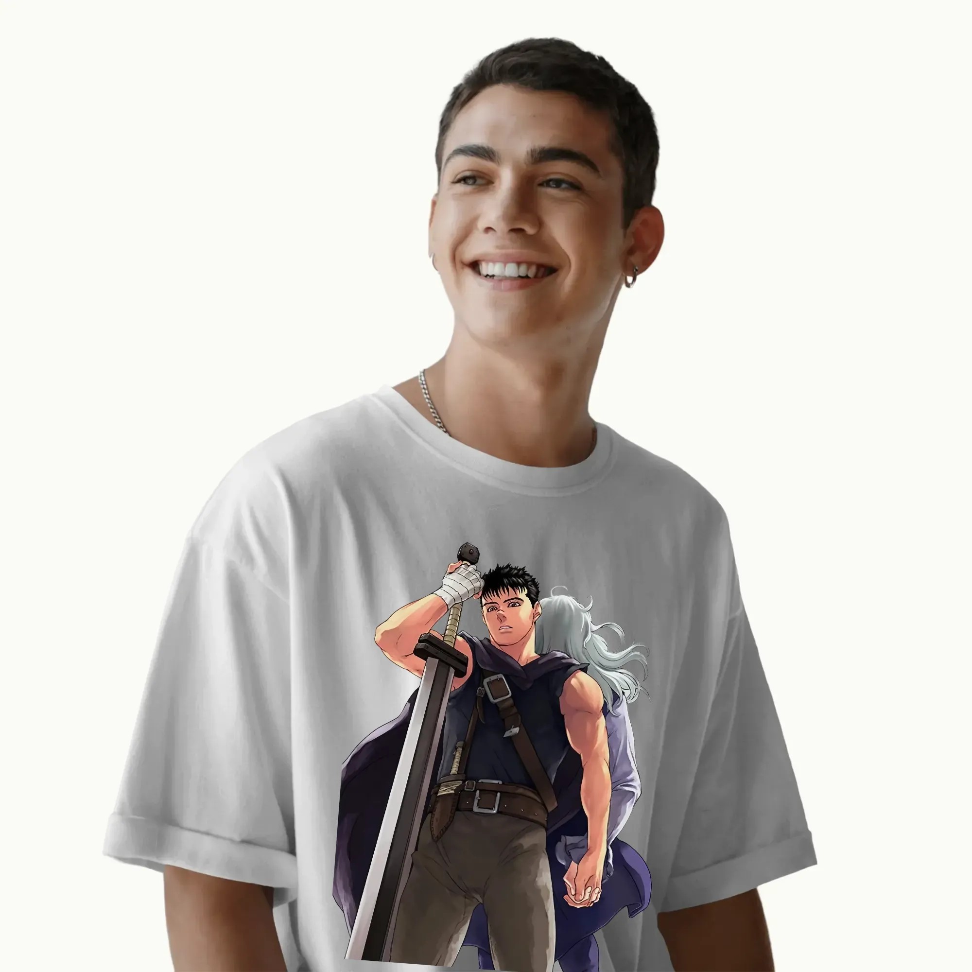 Berserk Duo Guts and Griffith Dragon Slayer Anime Manga Graphic T Shirt