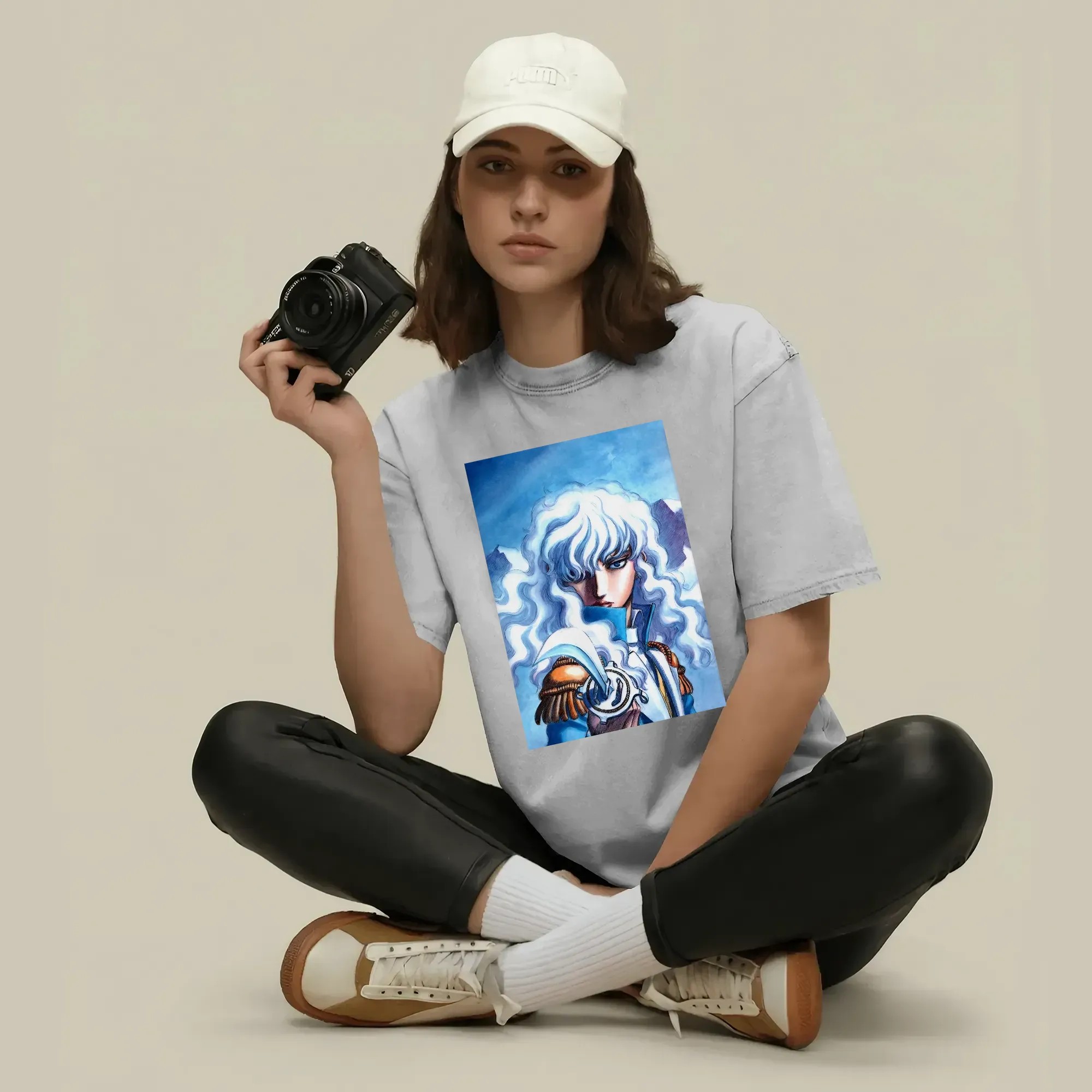 Berserk Griffith White Hair Falcon of Light Manga Graphic T Shirt