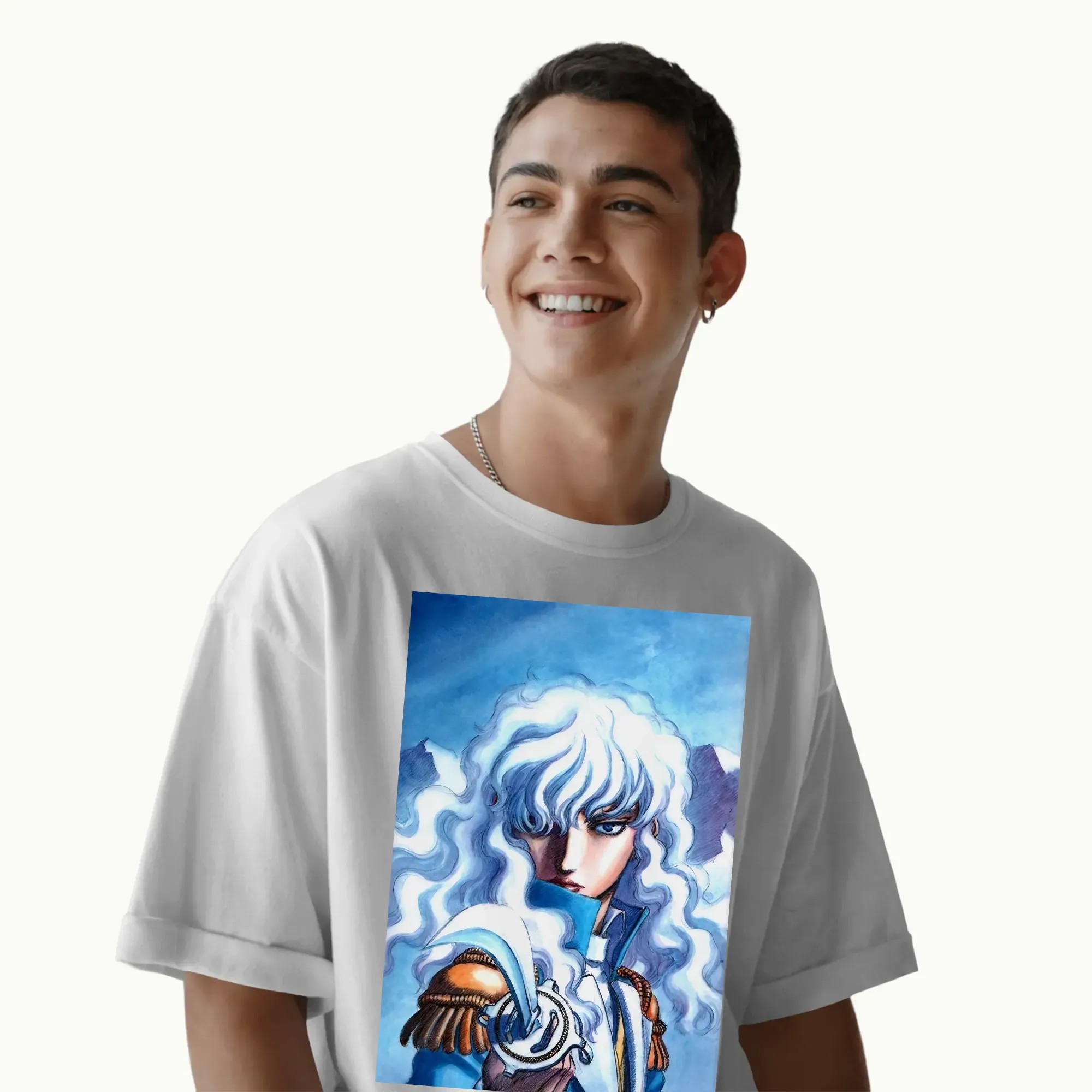 Berserk Griffith White Hair Falcon of Light Manga Graphic T Shirt