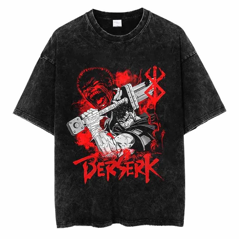 Berserk Guts Dragon Slayer Rage andBrand of Sacrifice Manga T Shirt