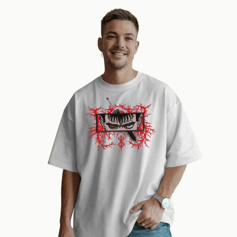 Berserk Guts Eyes and Sword Dark Fantasy Anime T Shirt