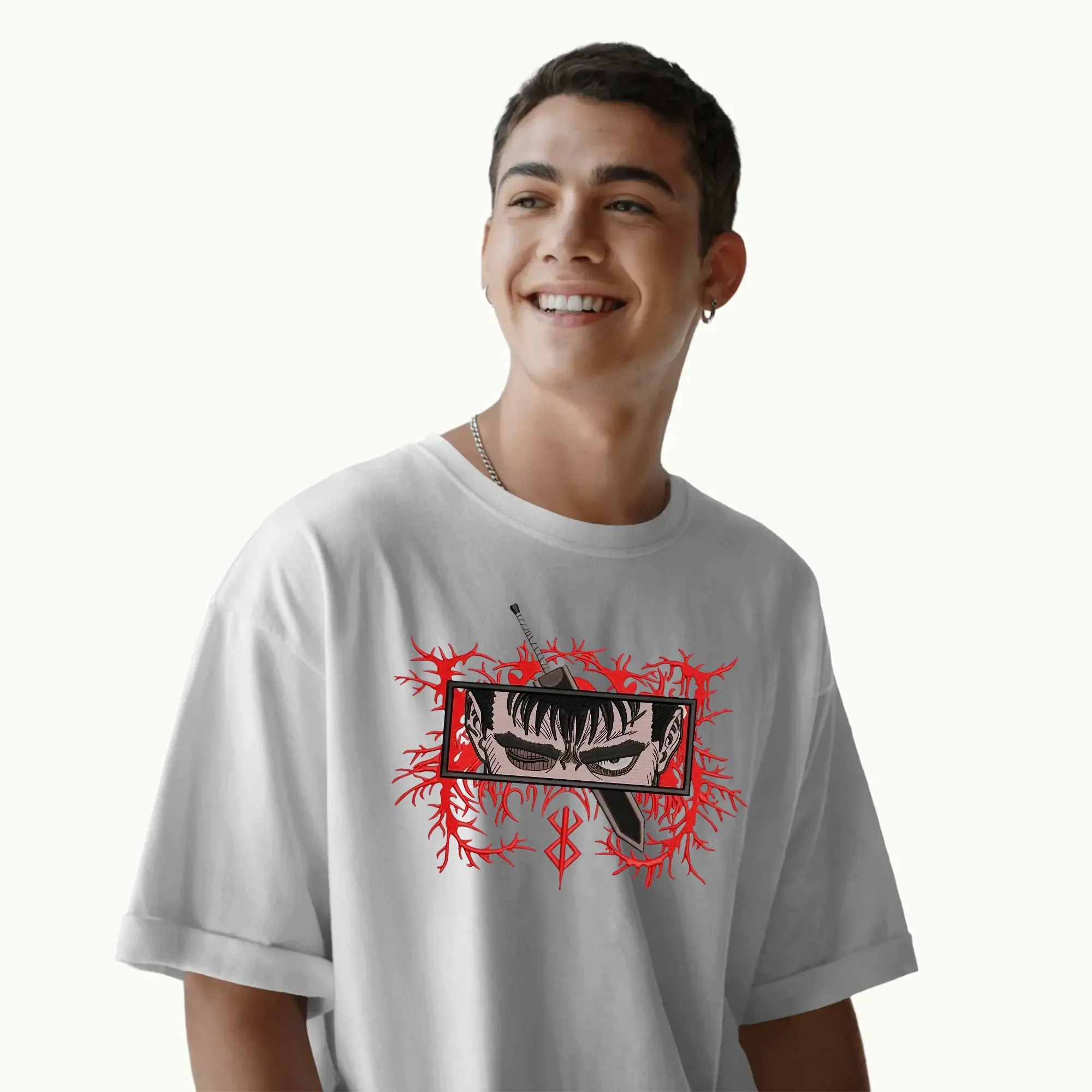 Berserk Guts Eyes and Sword Dark Fantasy Anime T Shirt