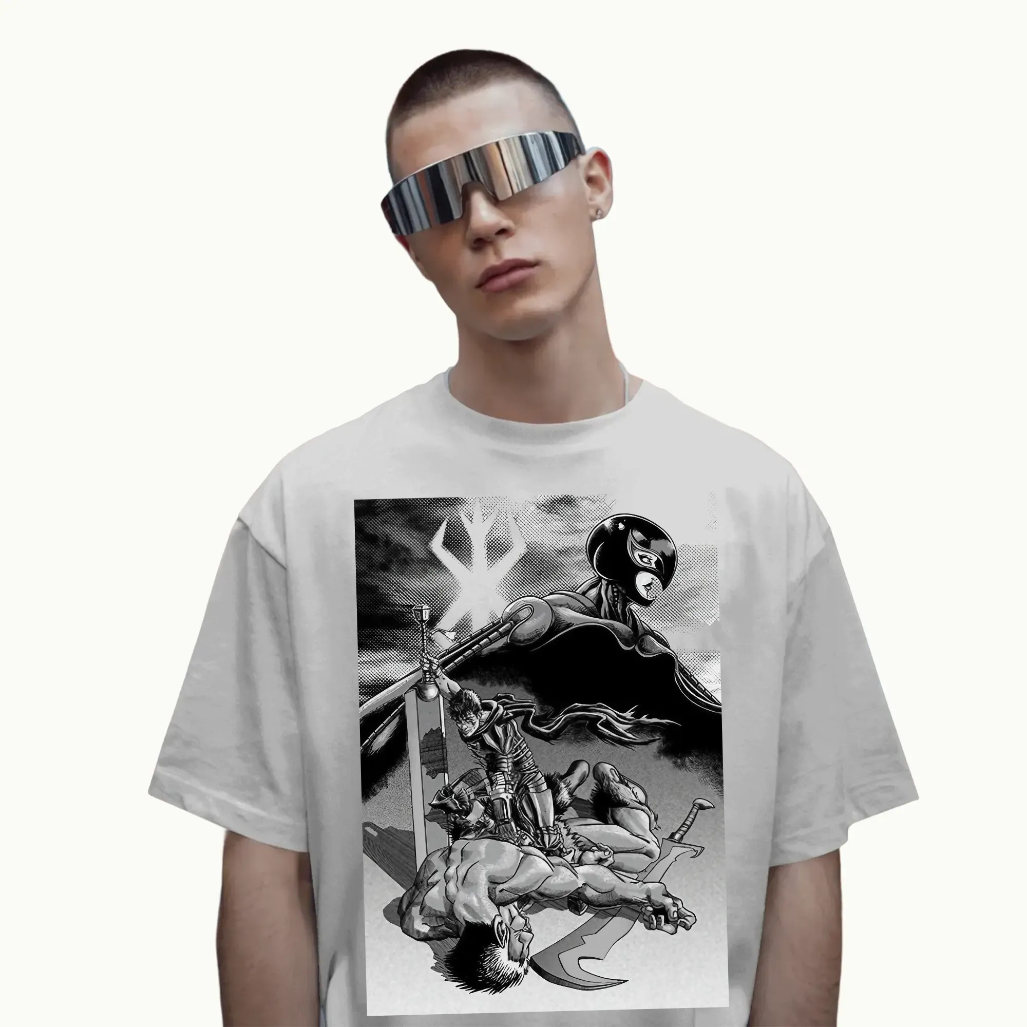 Berserk Guts vs Femto Brand of Sacrifice Dark Manga T Shirt