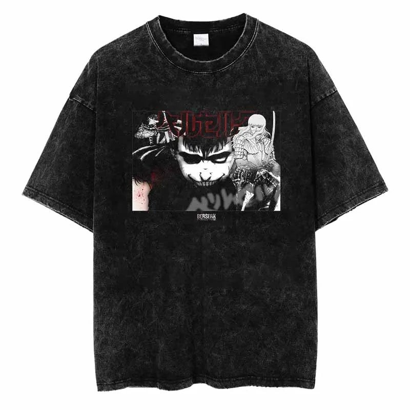 Berserk Guts vs Griffith Anime Iron Will Manga Japanese T Shirt