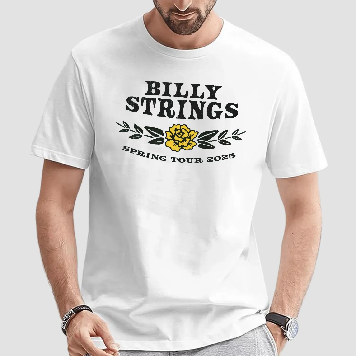 Billy Strings Spring Tour 2025 Yellow Rose Of Texas T Shirt