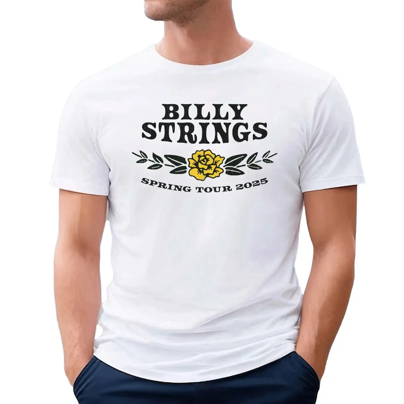 Billy Strings Spring Tour 2025 Yellow Rose Of Texas T Shirt
