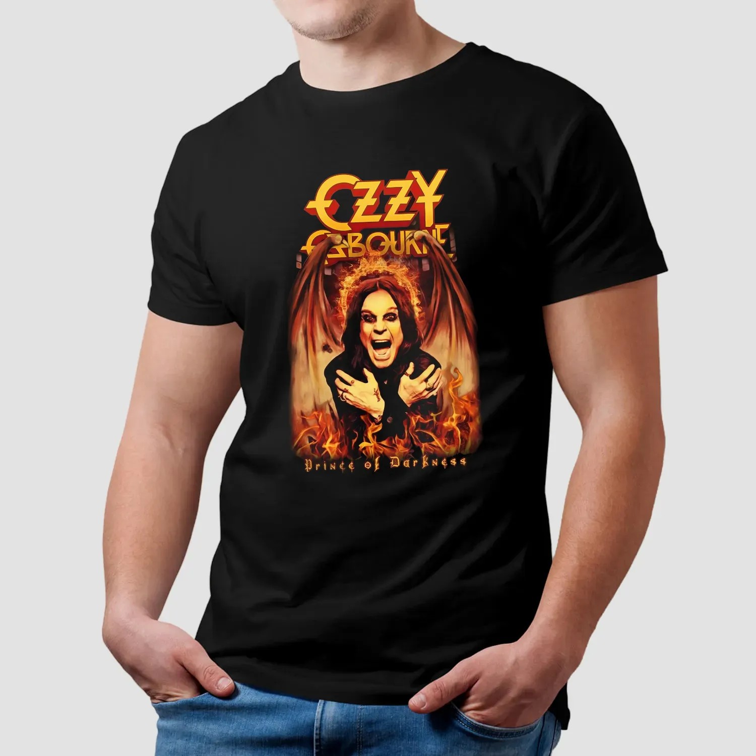Black Sabbath Ozzy Osbourne Prince Of Darkness Demon Wing 1948 2025 T Shirt