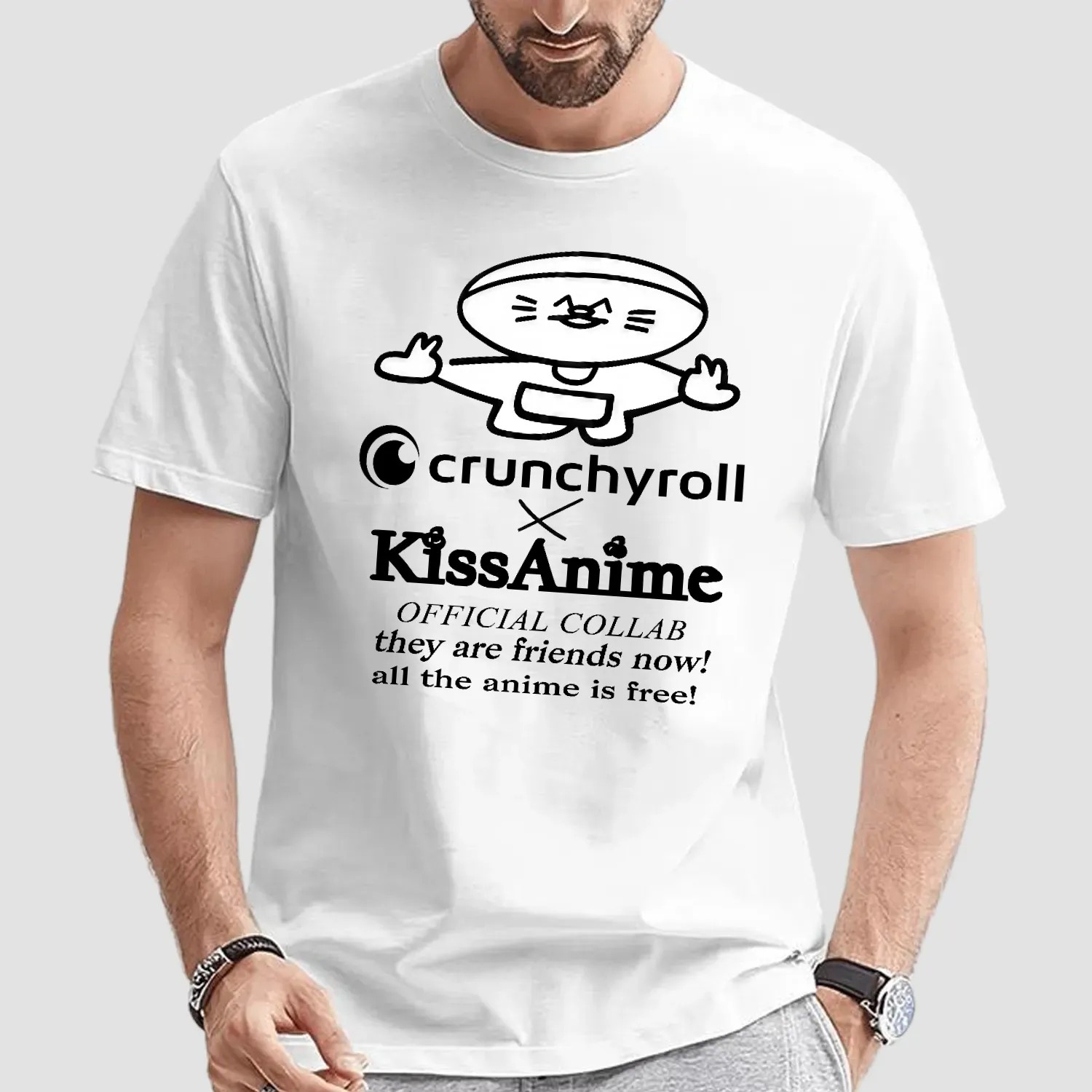 Crunchyroll X Kissanime Official Collab They Are Friends Now! All The Anime Is Free T Shirt