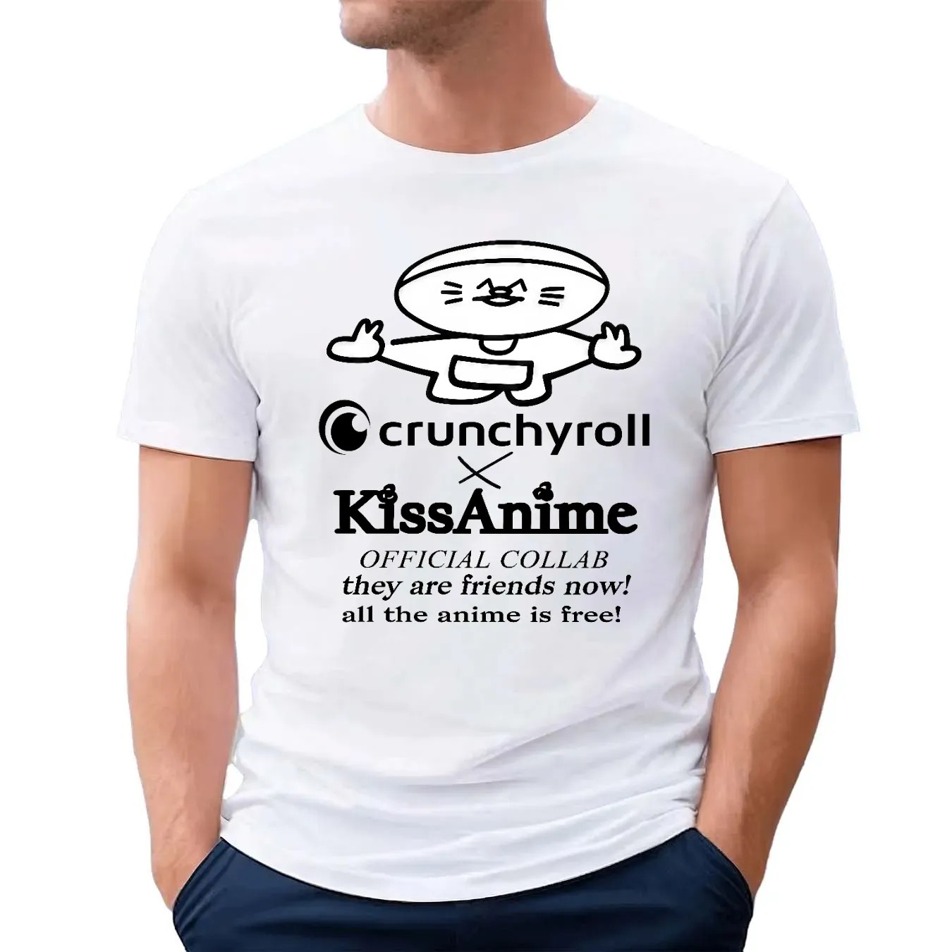 Crunchyroll X Kissanime Official Collab They Are Friends Now! All The Anime Is Free T Shirt