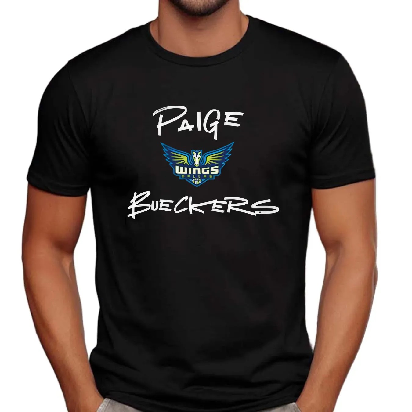 Dallas Wings Paige Bueckers round21 Black 2025 WNBA Draft Name Number T Shirt