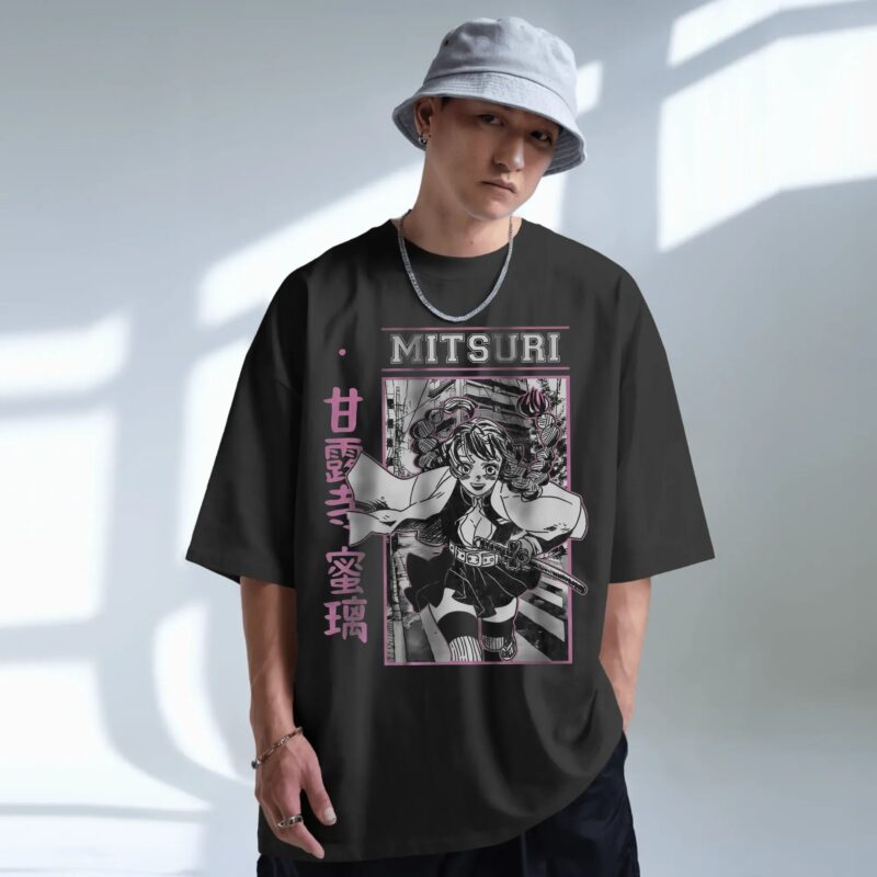 Demon Slayer Mitsuri Kanroji Vintage Anime Manga Style T Shirt