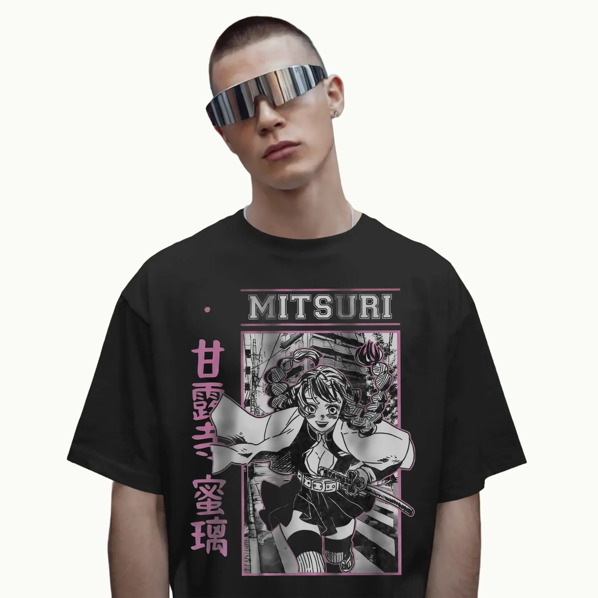 Demon Slayer Mitsuri Kanroji Vintage Anime Manga Style T Shirt