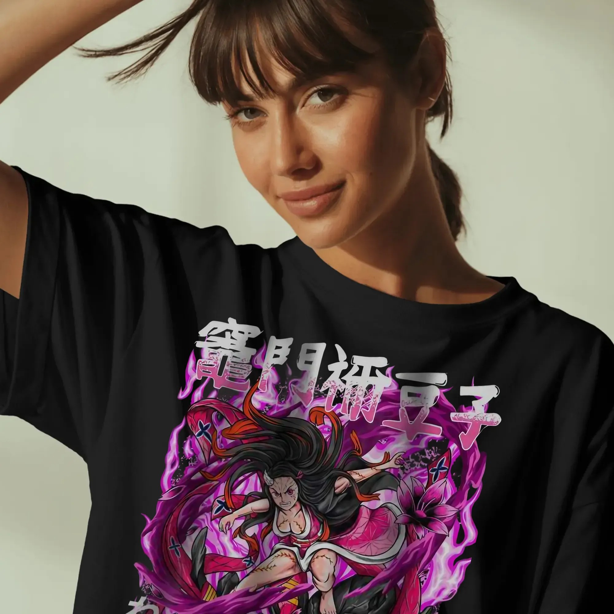 Demon Slayer Nezuko Kamado Blood Demon Art Kimetsu no Yaiba Anime T Shirt