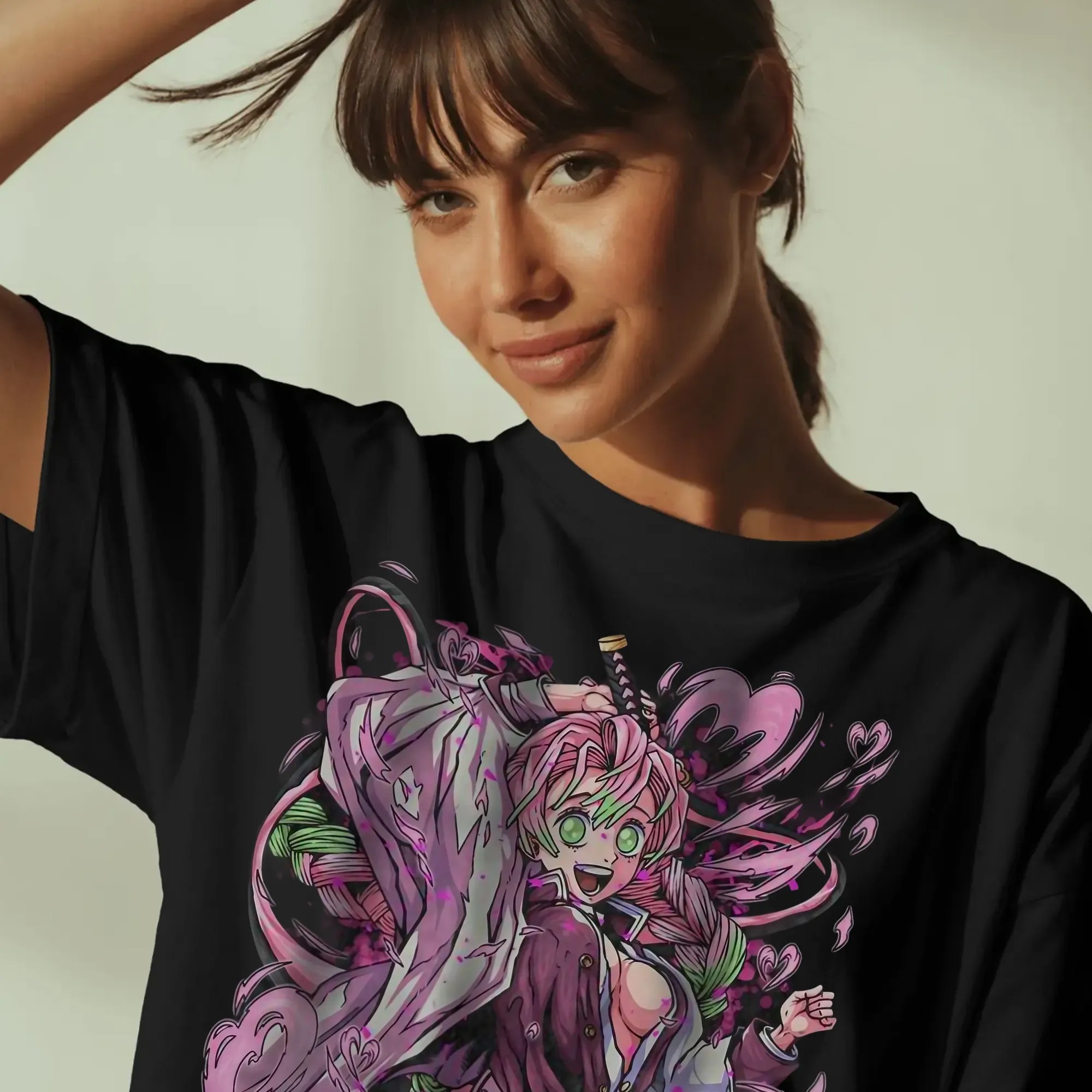 Demon Slayer Sexy Mitsuri Kanroji Love Hashira Kimetsu no Yaiba Anime Graphic T Shirt