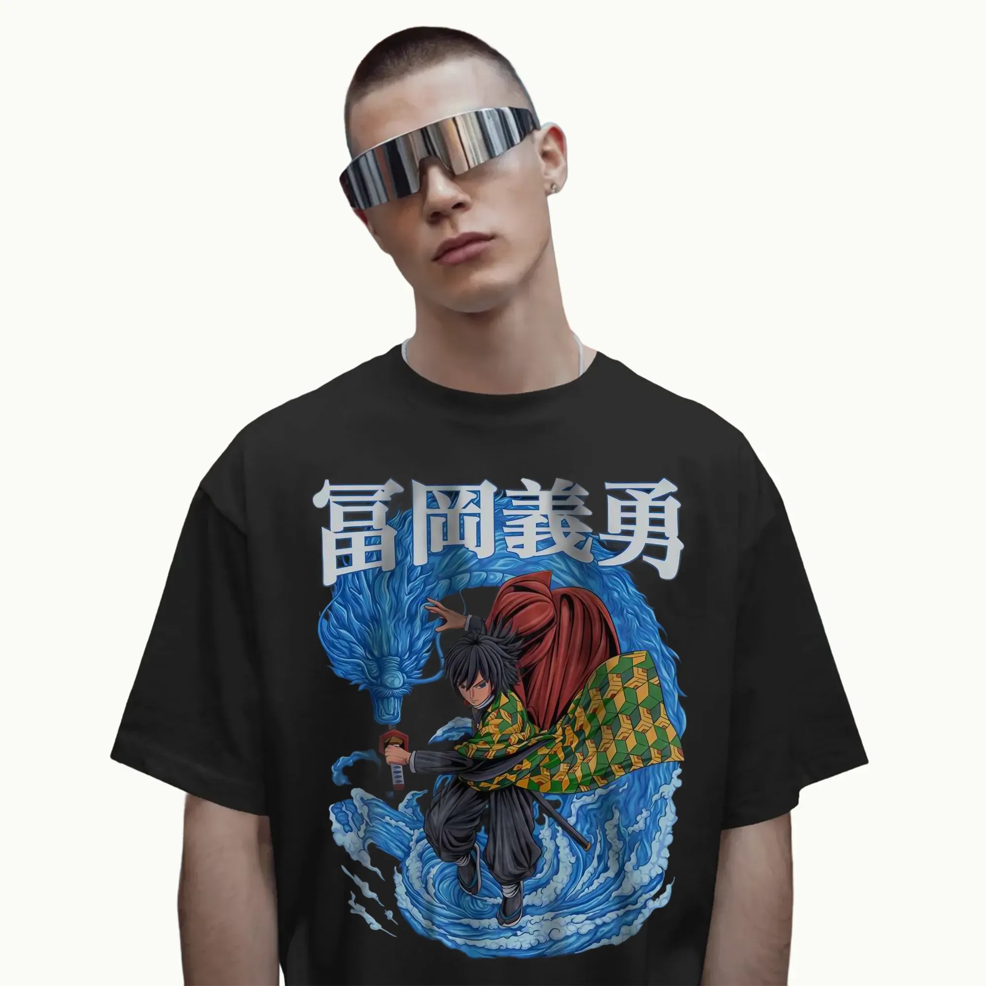 Demon Slayer Water Pillar Giyu Tomioka Kimetsu no Yaiba Anime T Shirt