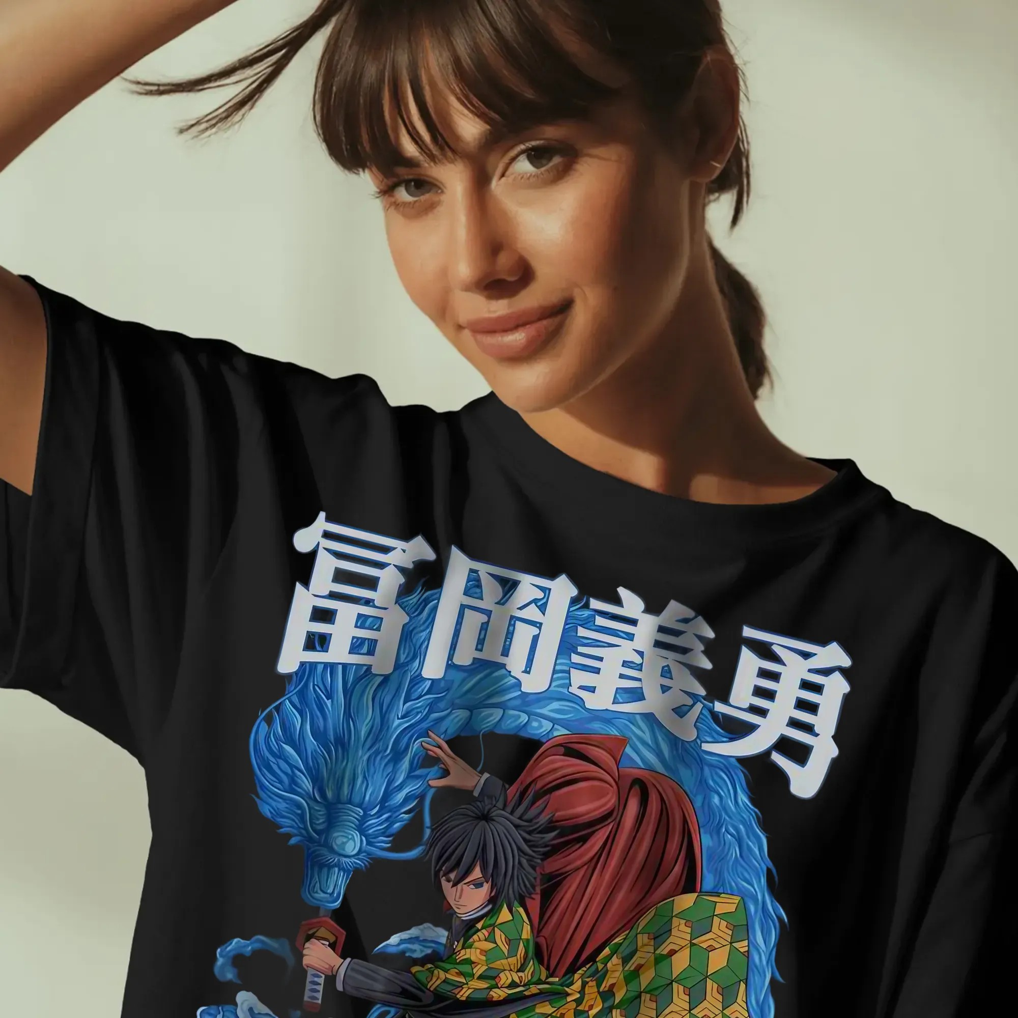 Demon Slayer Water Pillar Giyu Tomioka Kimetsu no Yaiba Anime T Shirt