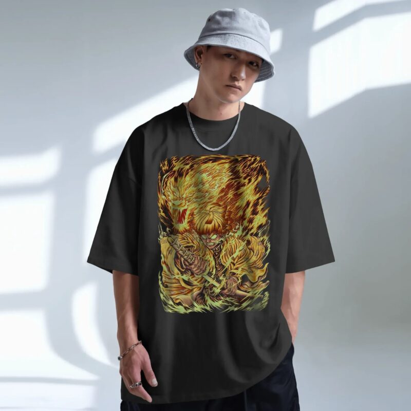 Demon Slayer Zenitsu Agatsuma Fire Anime T Shirt